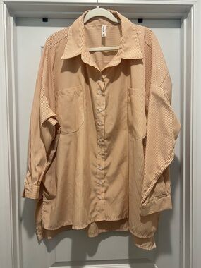 Zenana Outfitters Striped Button-Up Shirt